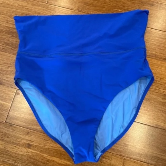 JETS Rib Fold Down Blue Bikini - Picture 6 of 7